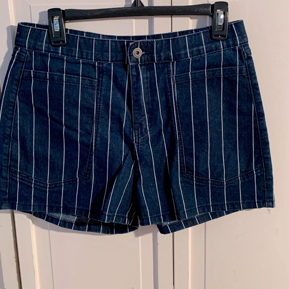 Unionbay Highrise Striped Denim Shorts EUC